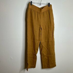 Soft Surroundings Wide Leg Pants in Mustard Brown